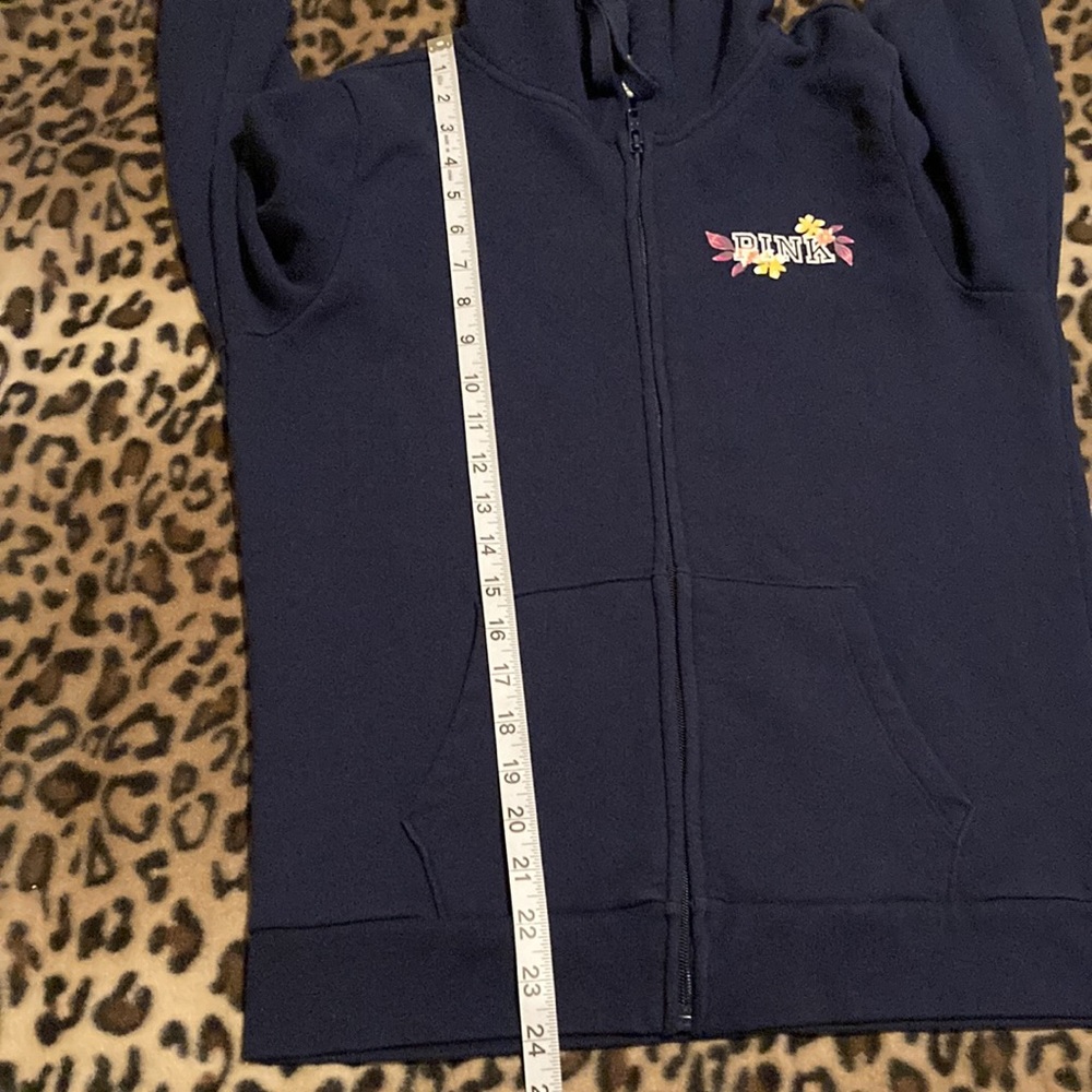 GUC PINK VICTORIAS SECRET HOODIE VS FLORAL LOUNGE FULL ZIP HOODIE Women’s Size M - Picture 12 of 12